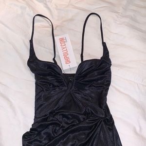 Oh Polly Little Black Dress with leg Slit 🔥 UK 6